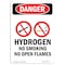 Signmission Safety Sign, OSHA Danger, 24" Height, Aluminum, Hydrogen No Smoking, Portrait OS-DS-A-1824-V-1371 - alternate 1